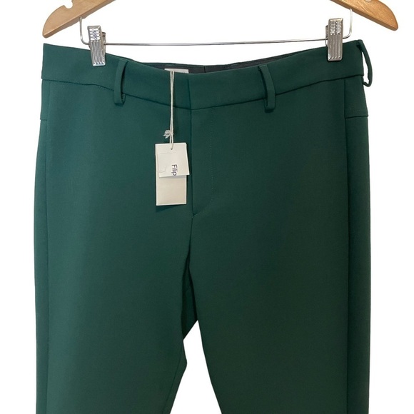 FILIPPA K NWT Pants Slim Tailored Ankle Zip Trousers Forest Green Designer sz L - Picture 14 of 14